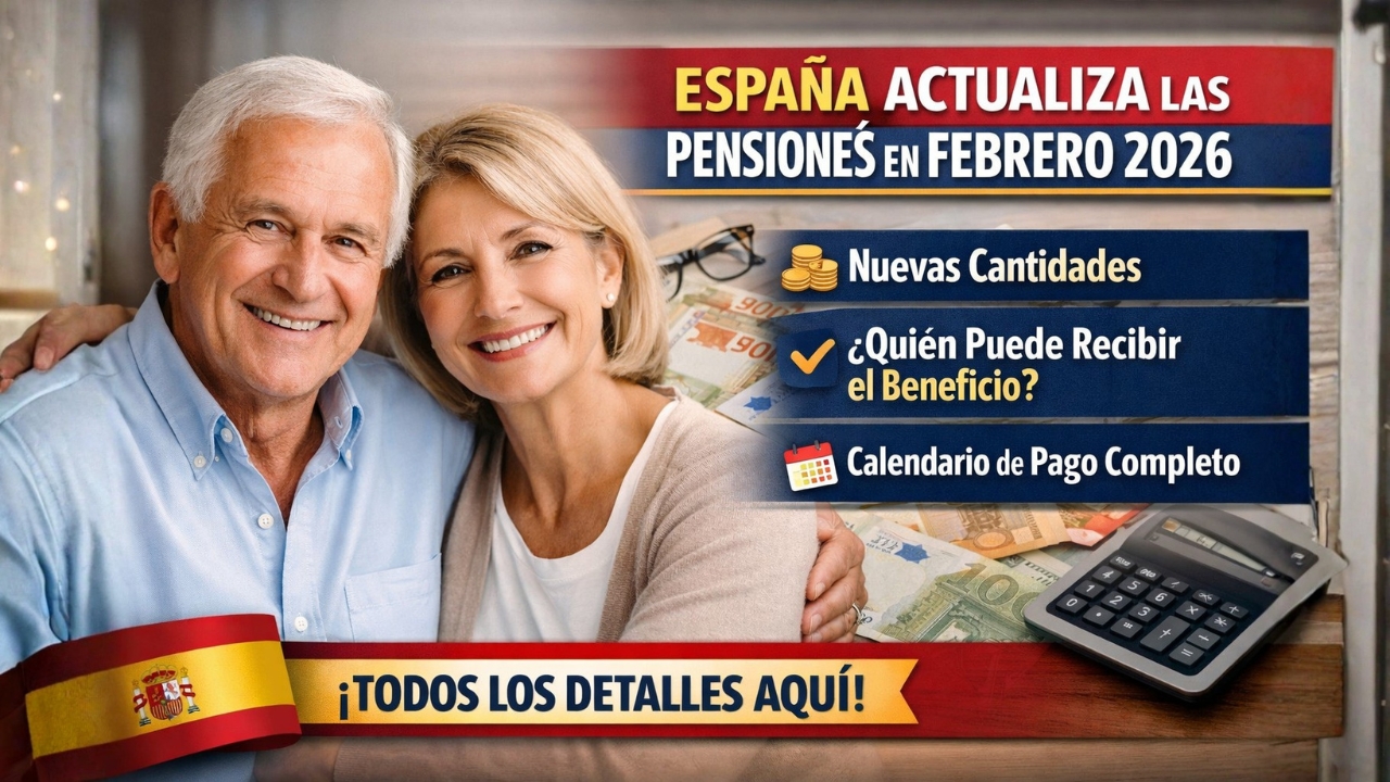 España Actualiza las Pensiones en Febrero 2026: Cantidades, Quién Puede Recibir el Beneficio y Calendario de Pago Completo