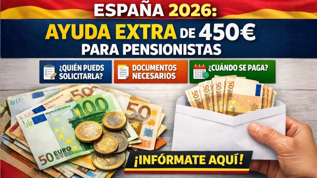 Ayuda Extra de 450€ para Pensionistas en España – 2026