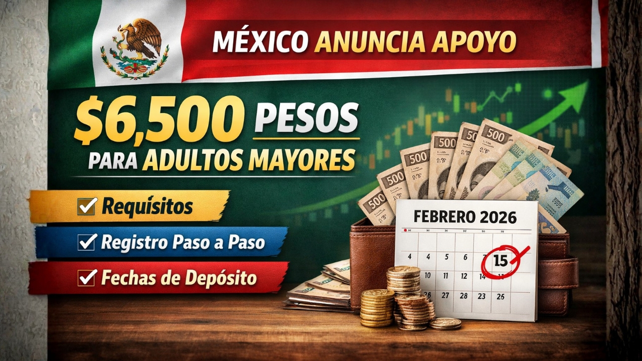 Apoyo de $6.500 para Adultos Mayores en México – Febrero 2026